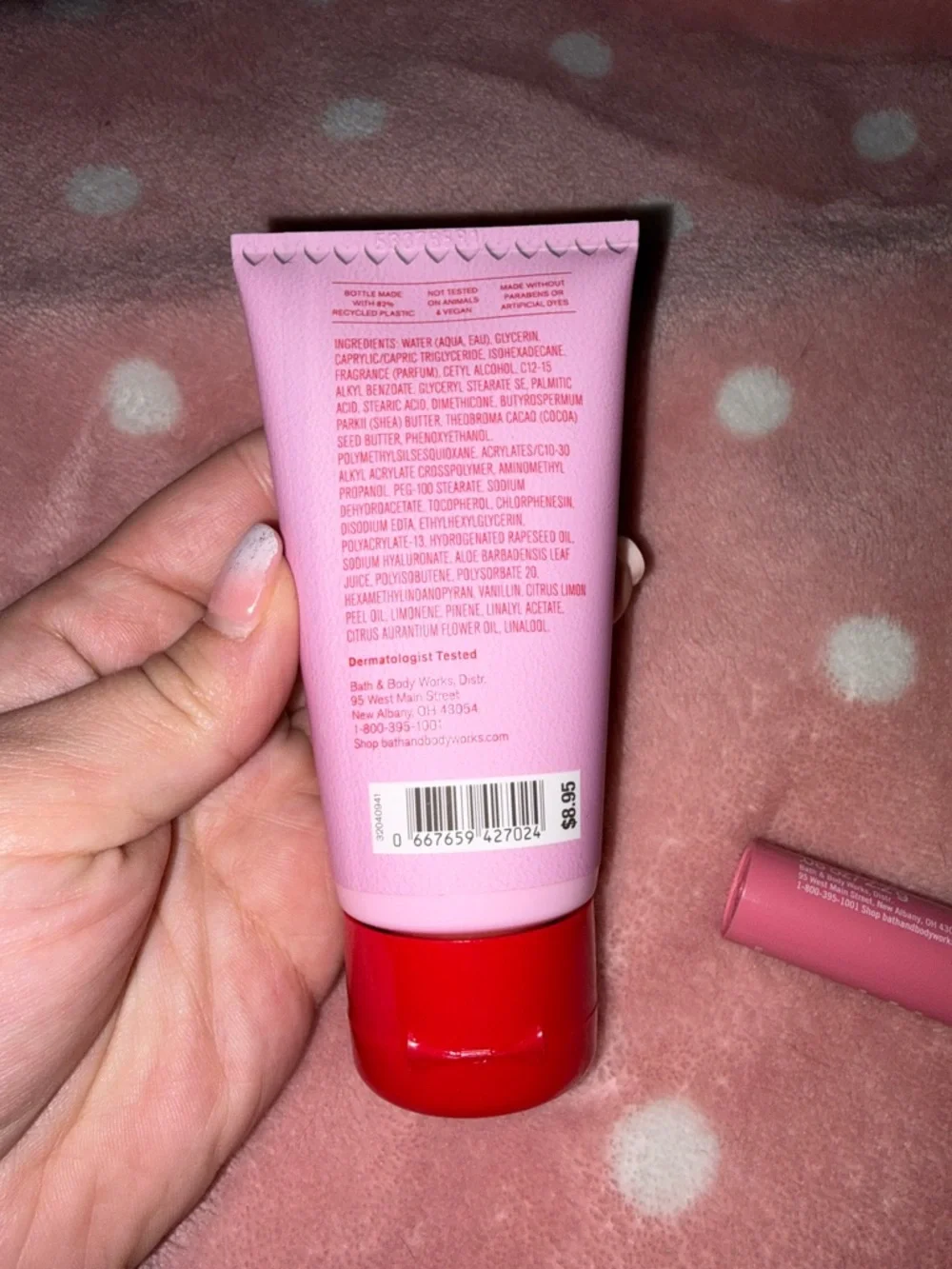 Bath & Body Works Strawberry Pound Cake Body Cream and Lip Tint NWT